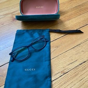 Gucci Glasses with Case - blue